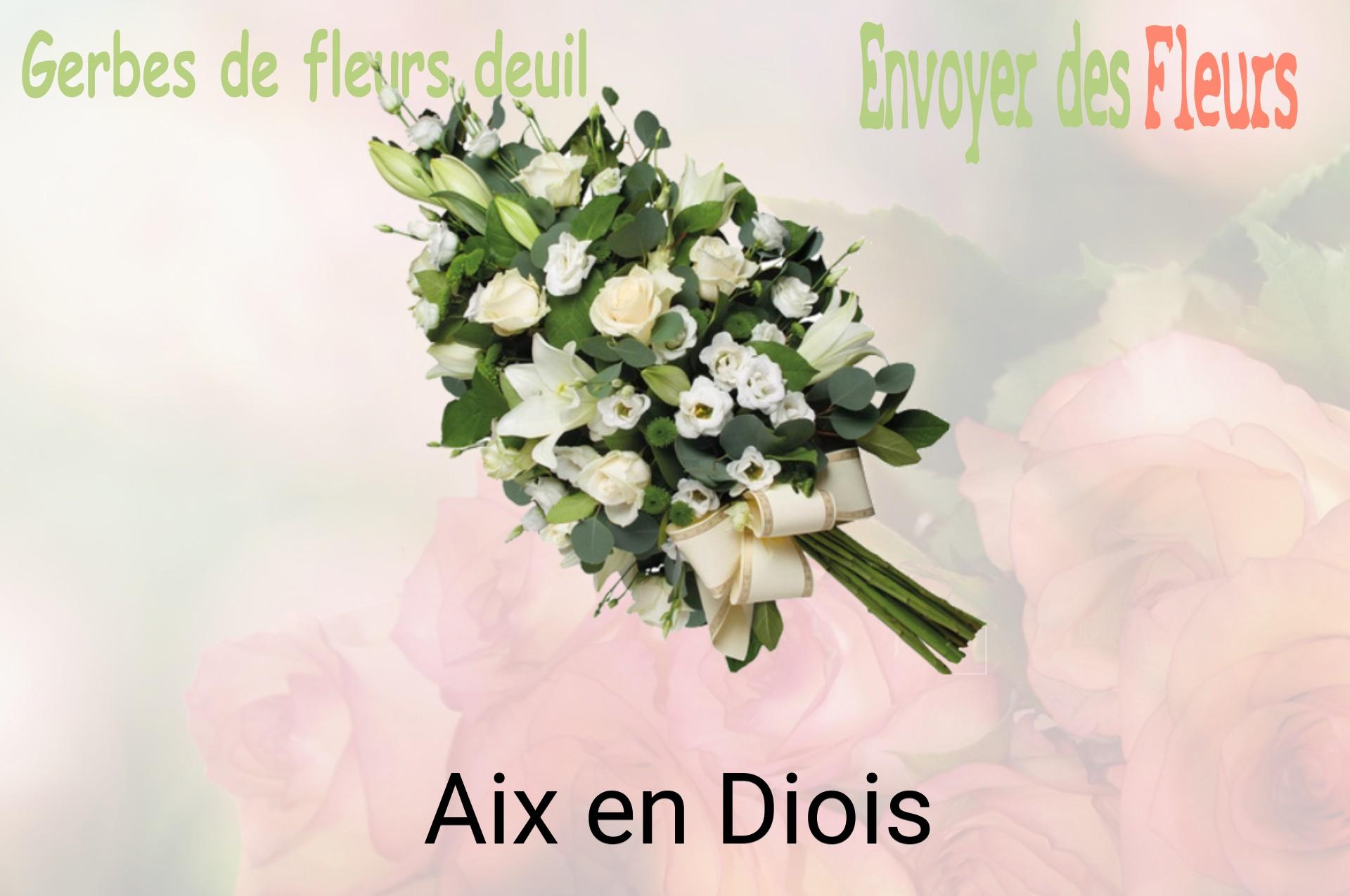 Gerbe de fleurs de deuil livrée à Aix-en-Diois